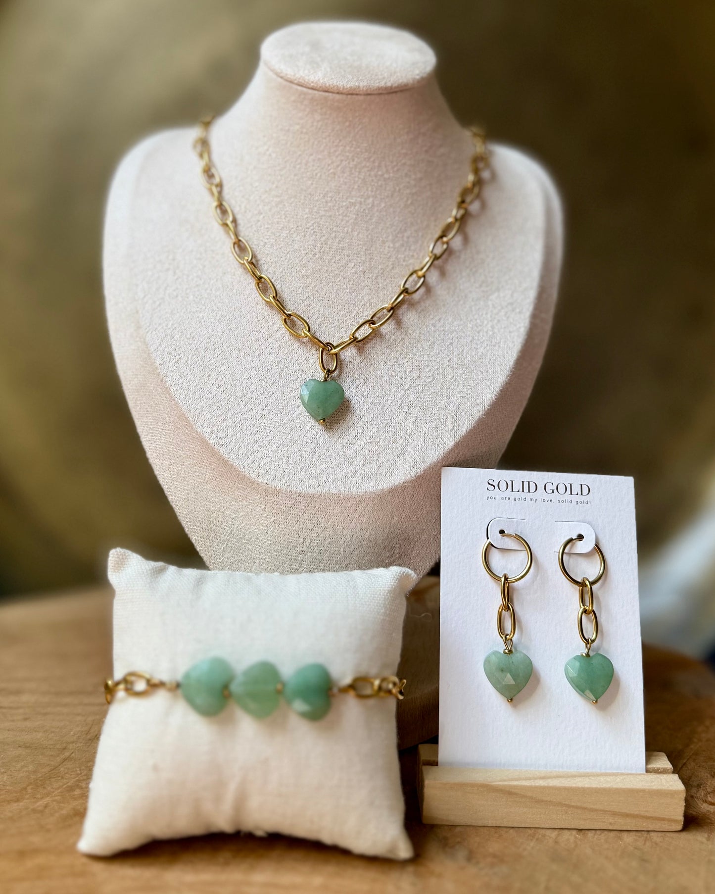 Beloved Moederdag set Groene Aventurijn