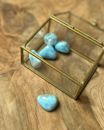 Larimar trommelsteen