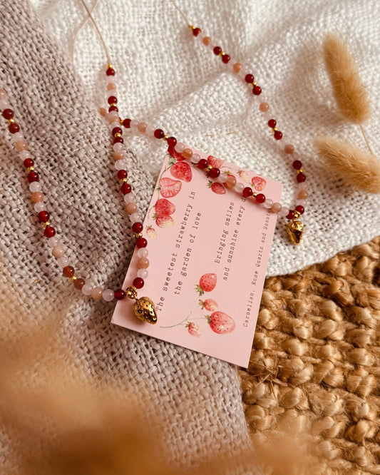 Strawberry edelsteenketting