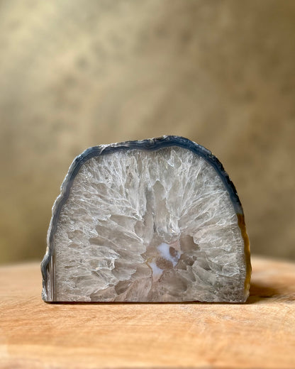 Agaat geode waxinelichthouder