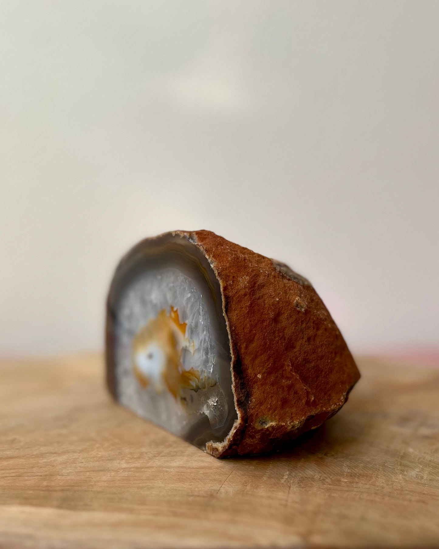 Agate geode tea light holder