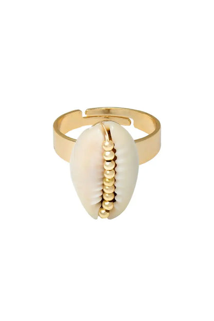 Ring large seashell gold