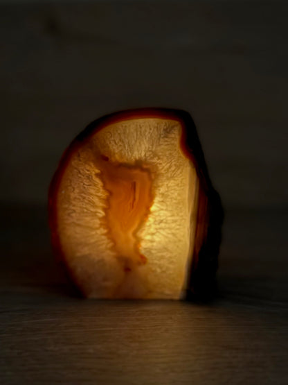 Agaat geode waxinelichthouder