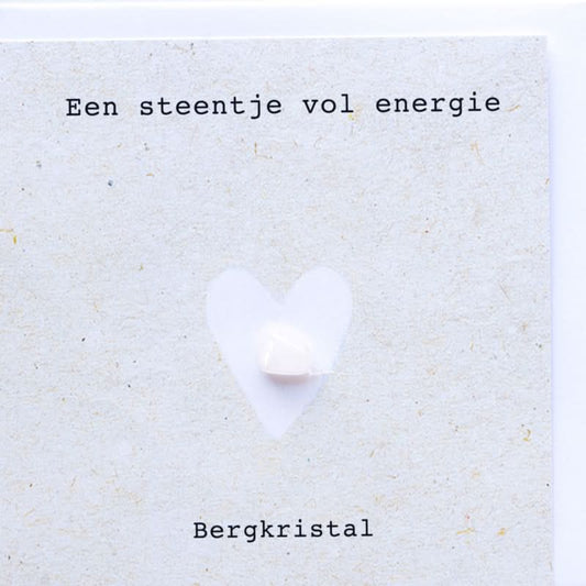 Wenskaart steentje vol energie