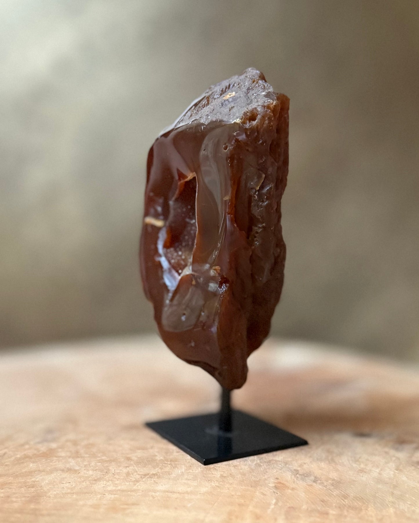 Agaat geode op standaard