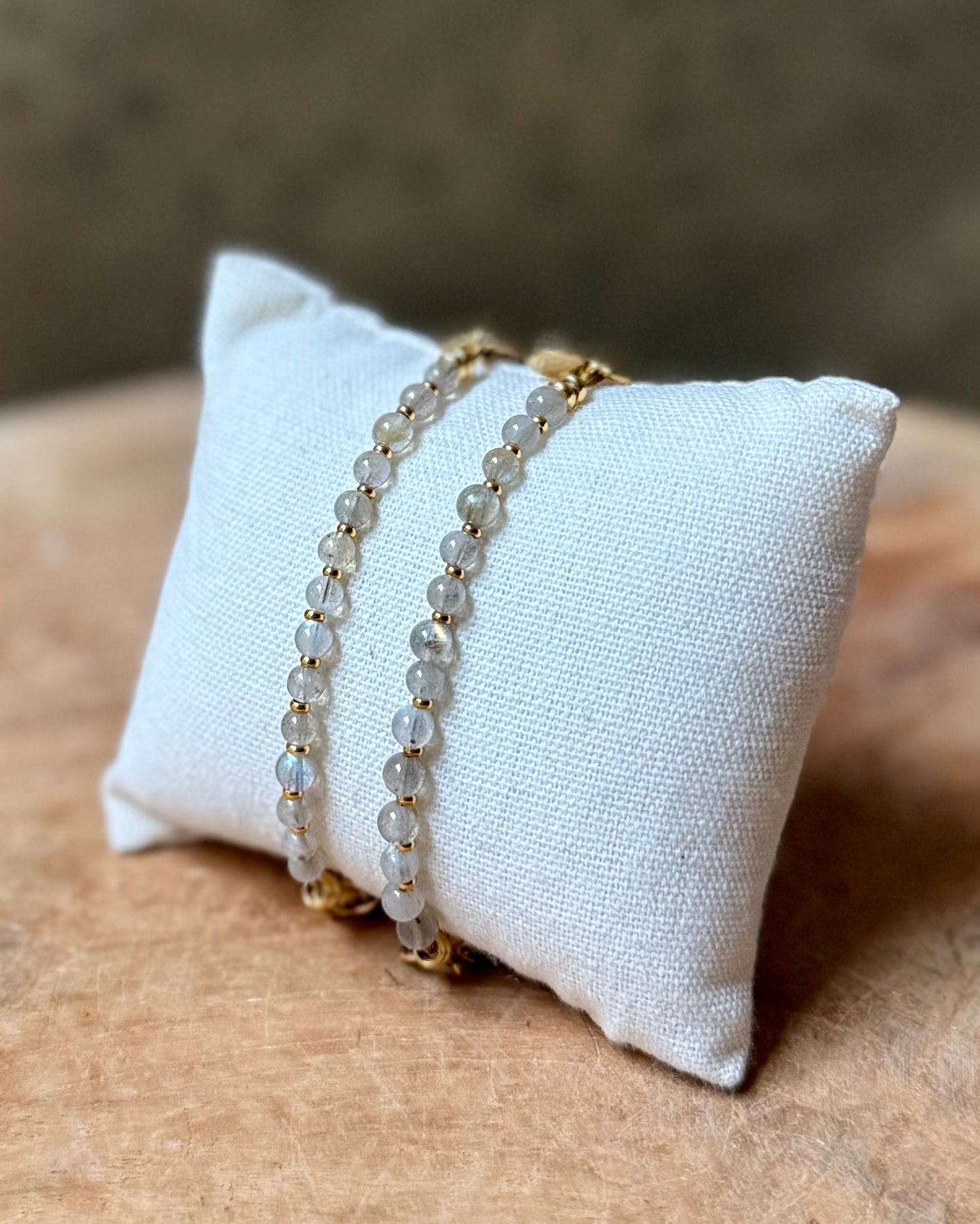 Edelsteen tussenstuk armband Solid Gold