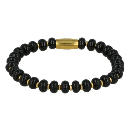 Onyx armband goud