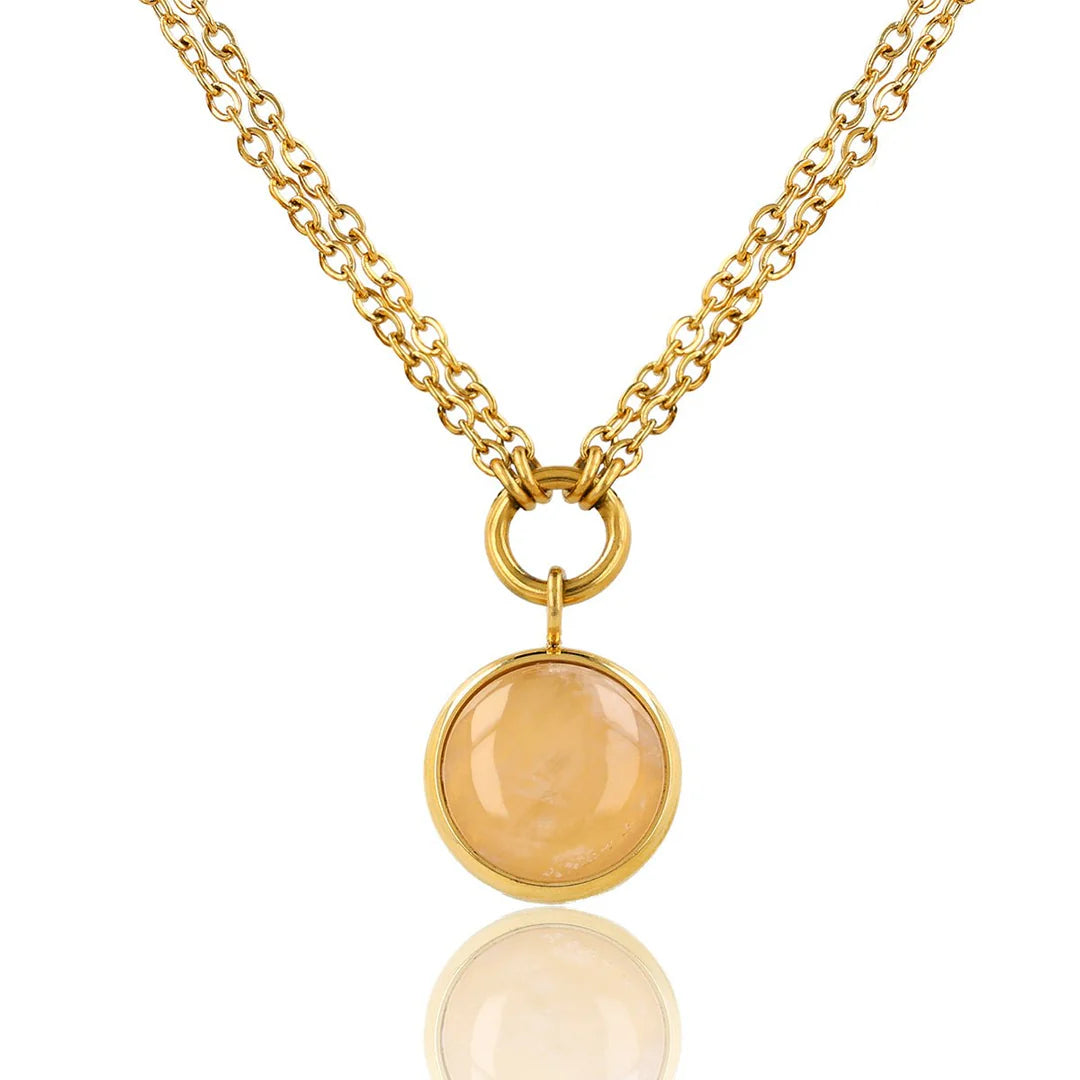 Rozekwarts dubbele ketting