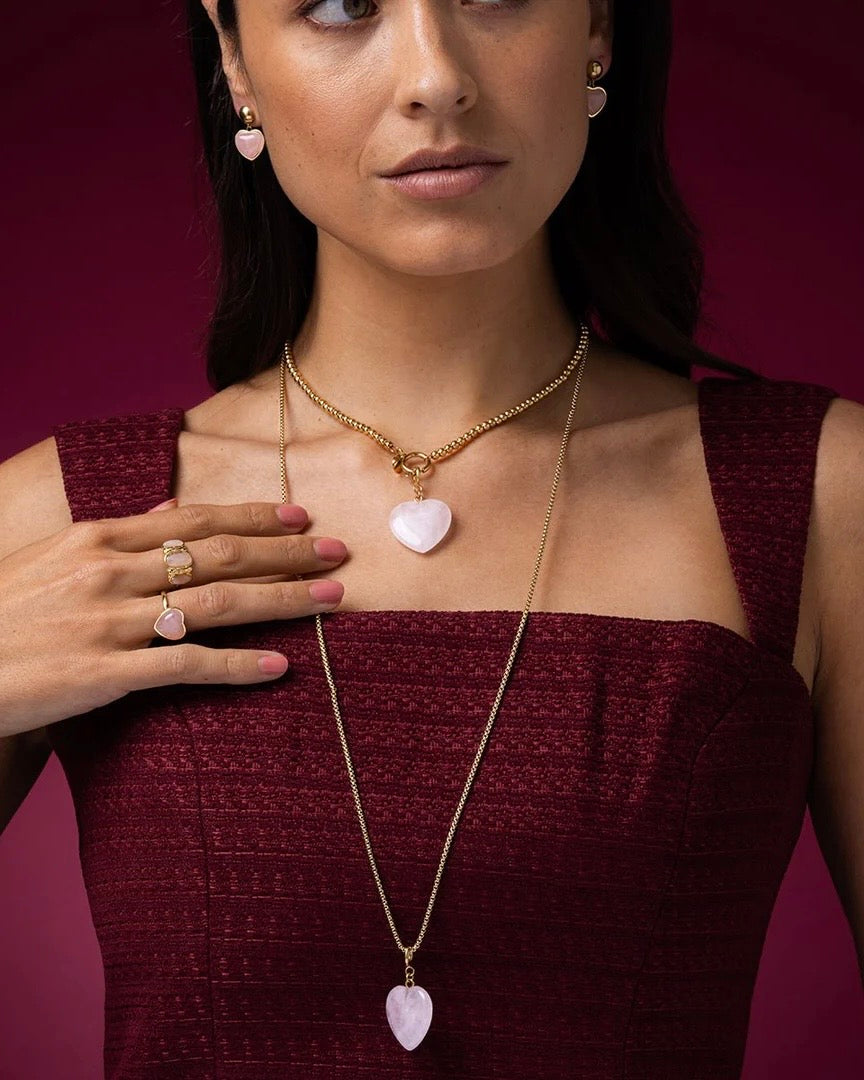 Rozekwarts schakelketting hart