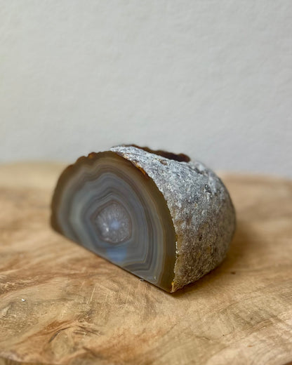 Agate geode tea light holder