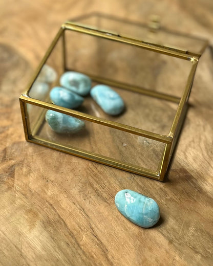 Larimar trommelsteen