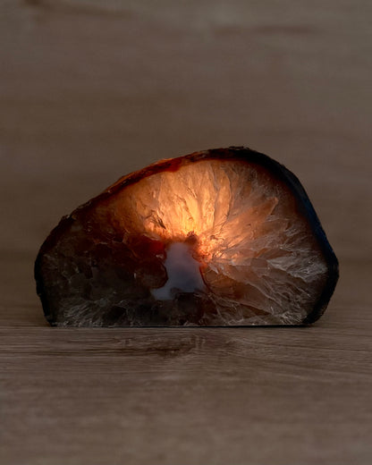 Agaat geode waxinelichthouder