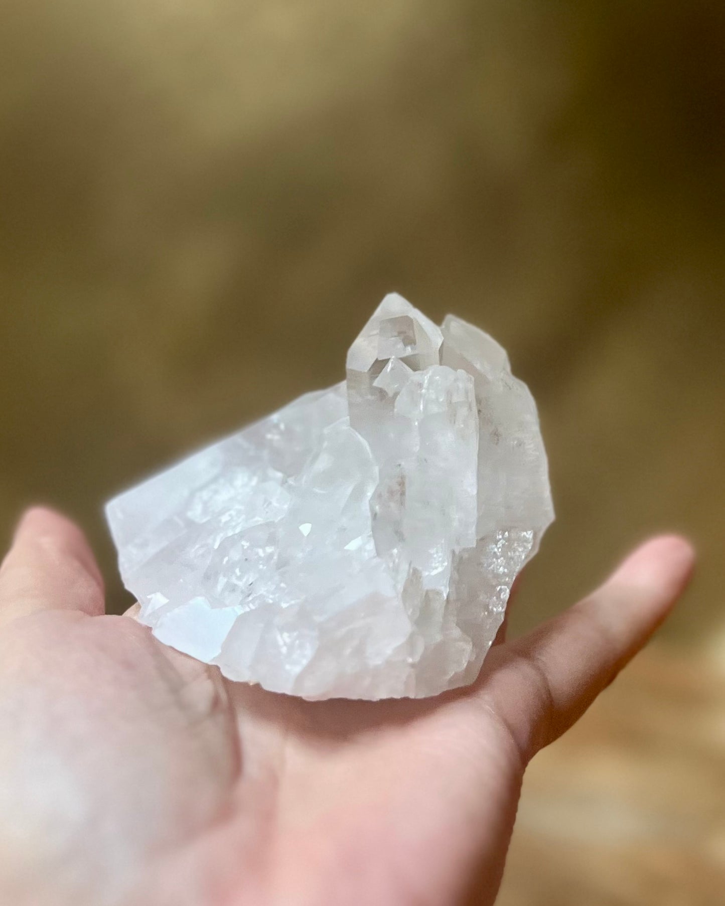 Rock crystal rough cluster