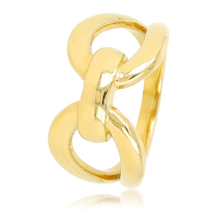 Bold elegance schakelring goud