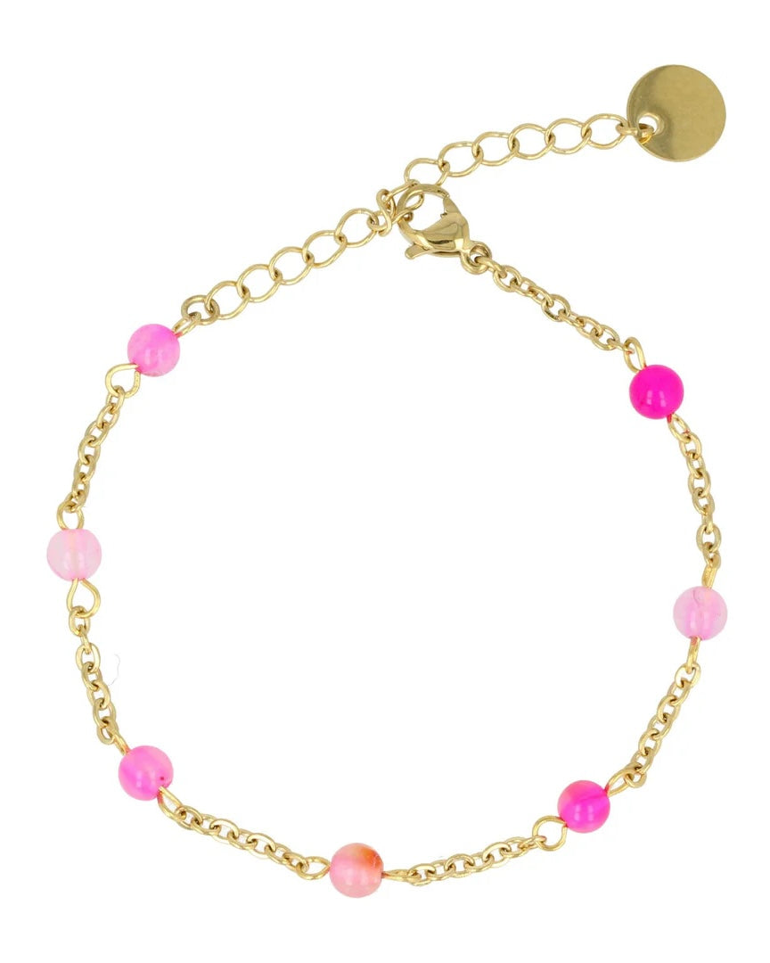 Roze Agaat armband