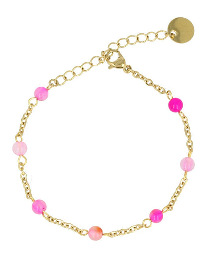 Roze Agaat armband