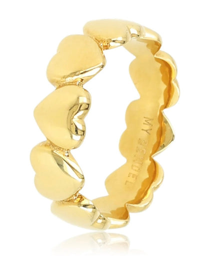 Ring hartjes goud