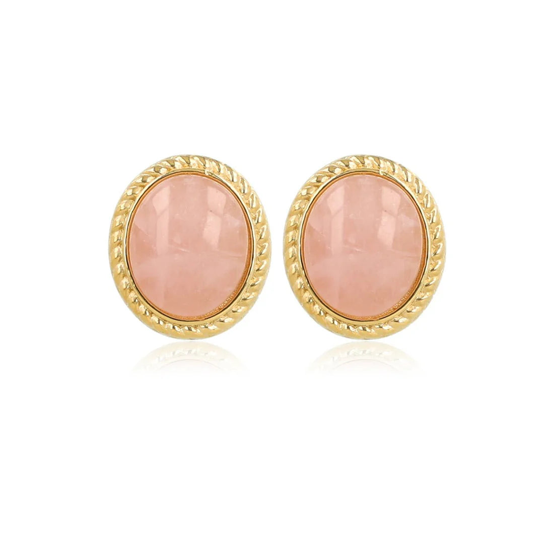 Rozekwarts oorstekers vintage