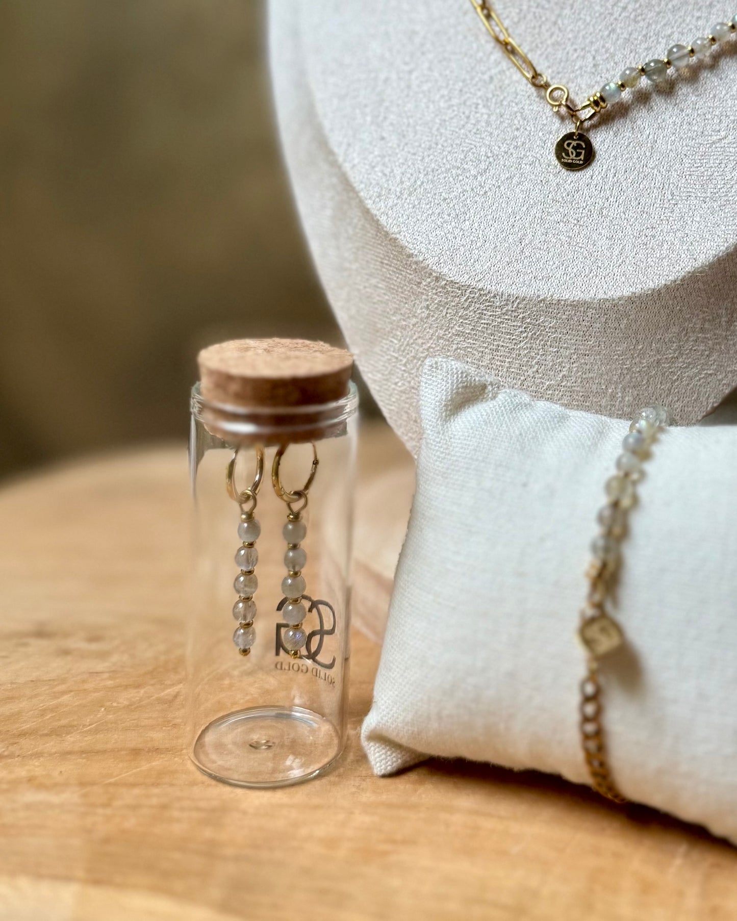 Isha Oorbellen Labradoriet