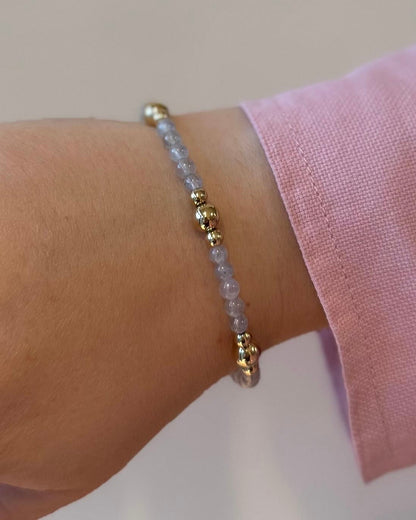 Labradoriet armband goud