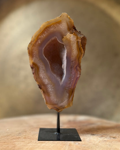 Agaat geode op standaard