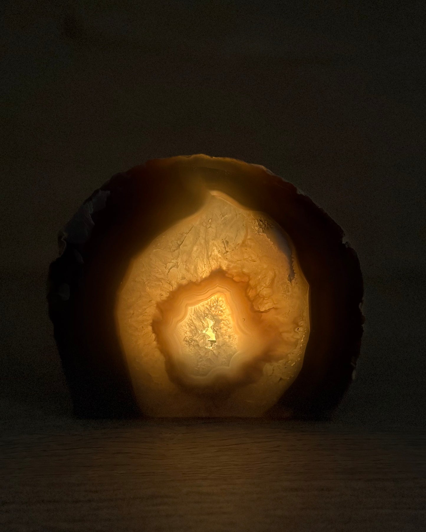 Agaat geode waxinelichthouder