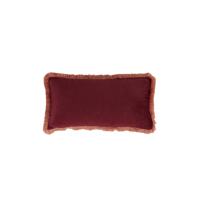 Kussen Liena Velvet rechthoek burgundy of bronze