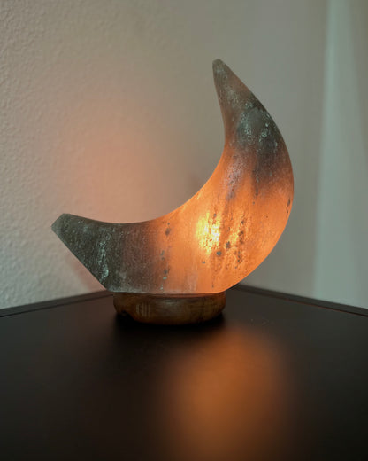 Salt lamp moon large gray