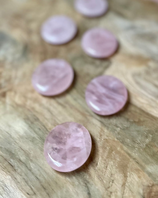 Worry Stone Rose Quartz Oval