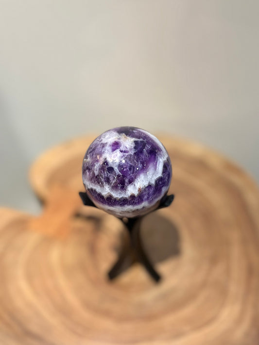 Chevron Amethyst Sphere