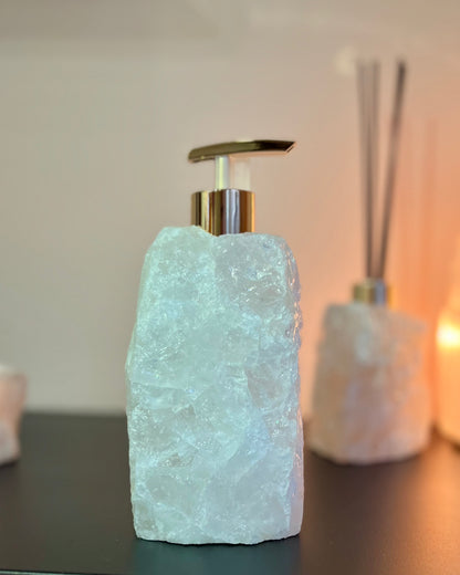 Combo offer: Rock crystal soap pump and aroma diffuser