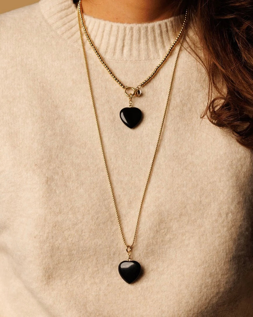 Onyx lange box ketting