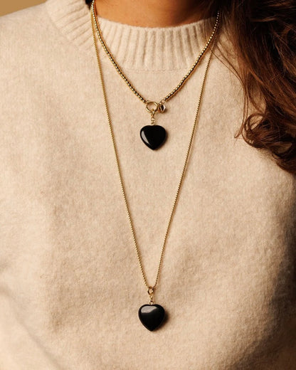 Onyx lange box ketting