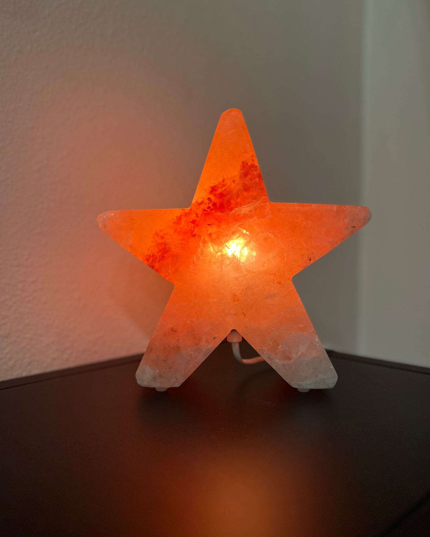 Salt lamp large star orange