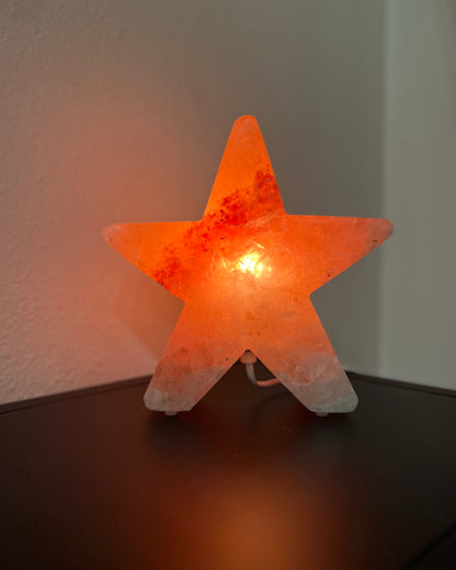 Salt lamp large star orange