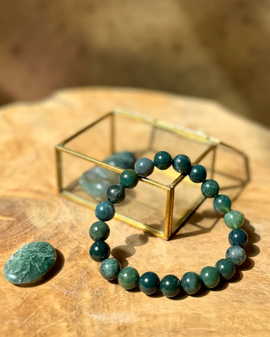 Mosagaat herenarmband 10 mm