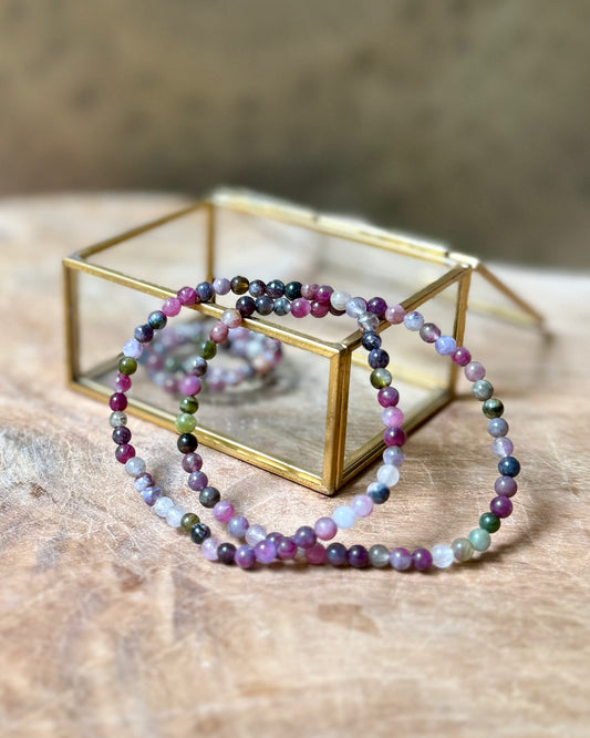Toermalijn mix armband 4 mm