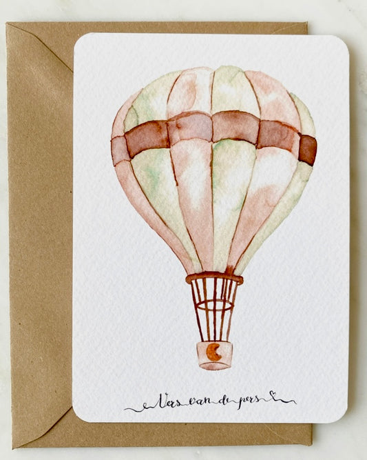 Wenskaart Luchtballon