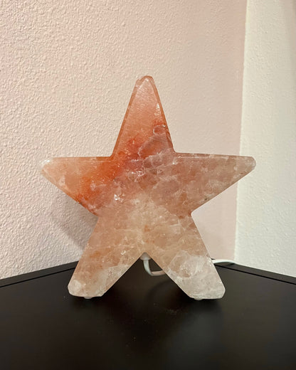 Salt lamp large star orange