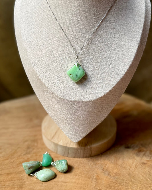 Edelsteenhanger Chrysopraas