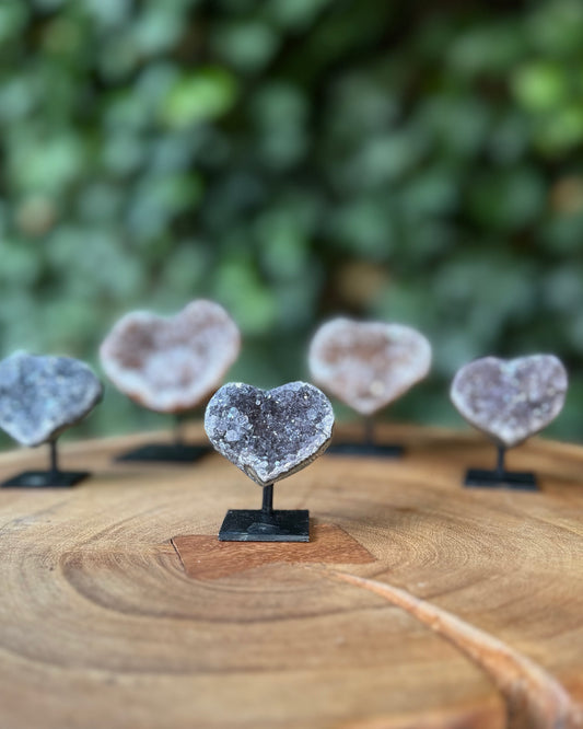 Amethist hartje op standaard