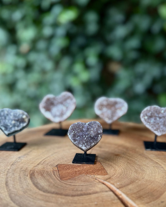 Amethist hartje op standaard