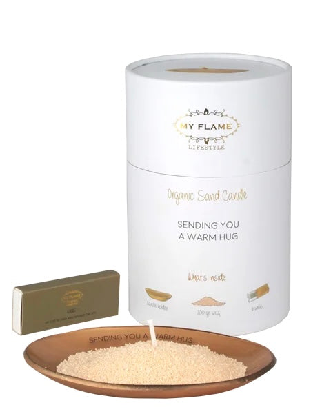 Organic Sand Candle ‘sending you a warm hug’