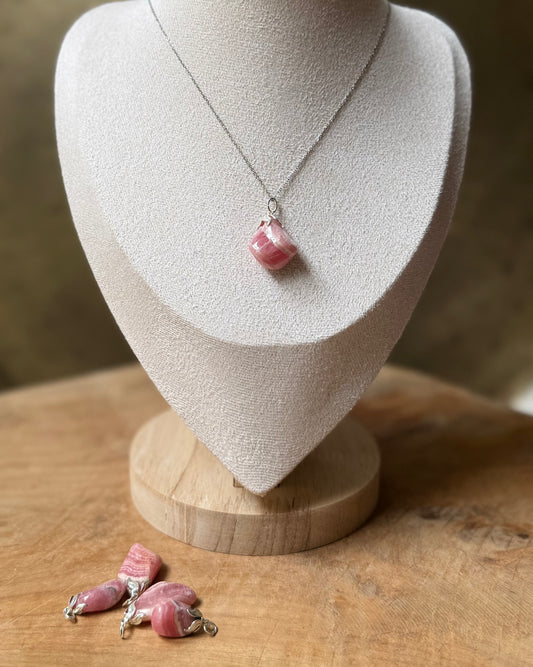 Rhodochrosite pendant