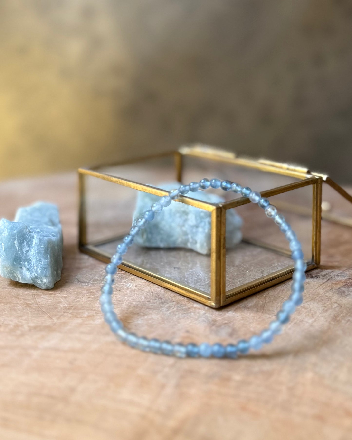 Aquamarijn kralenarmband 4 mm A kwaliteit