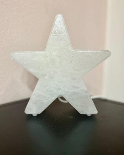 Salt lamp large star white