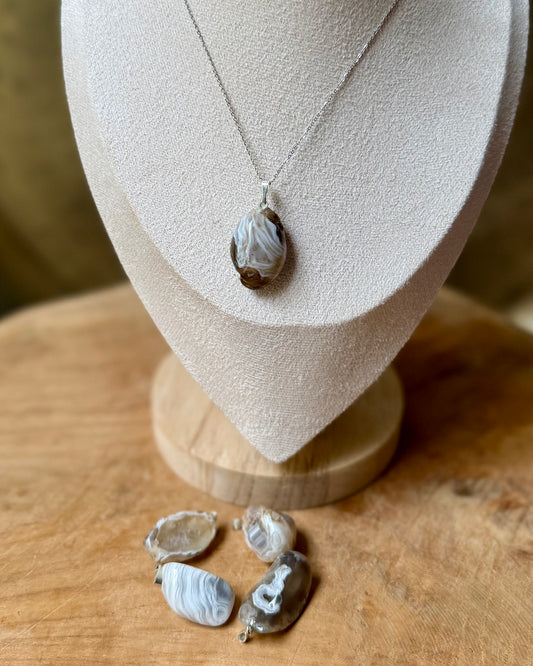 Edelsteenhanger Agaat mini geode