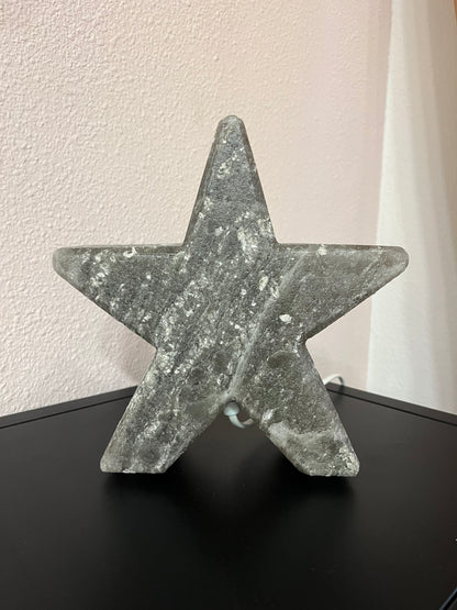 Salt lamp large star gray