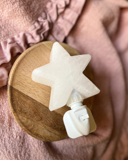 Salt stone night light star white