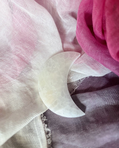 Selenite moon large